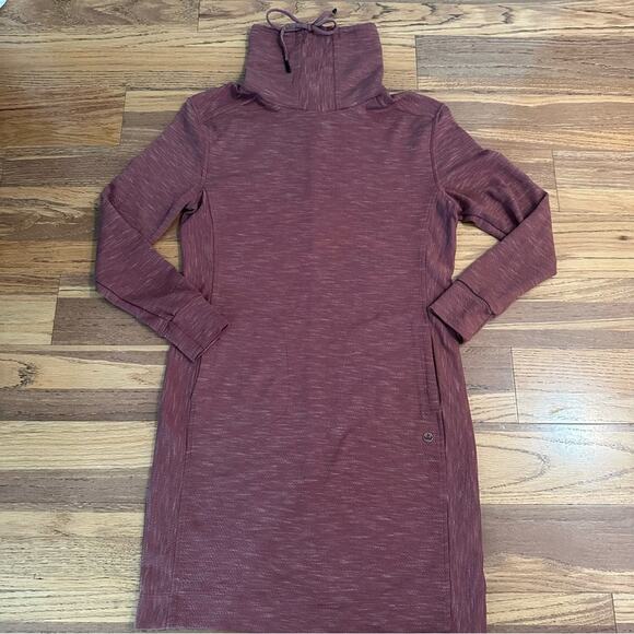 prAna Women's Sunrise Dress, Cowl Neck, Sweater, Recycled, Pink, Small - Picture 10 of 13